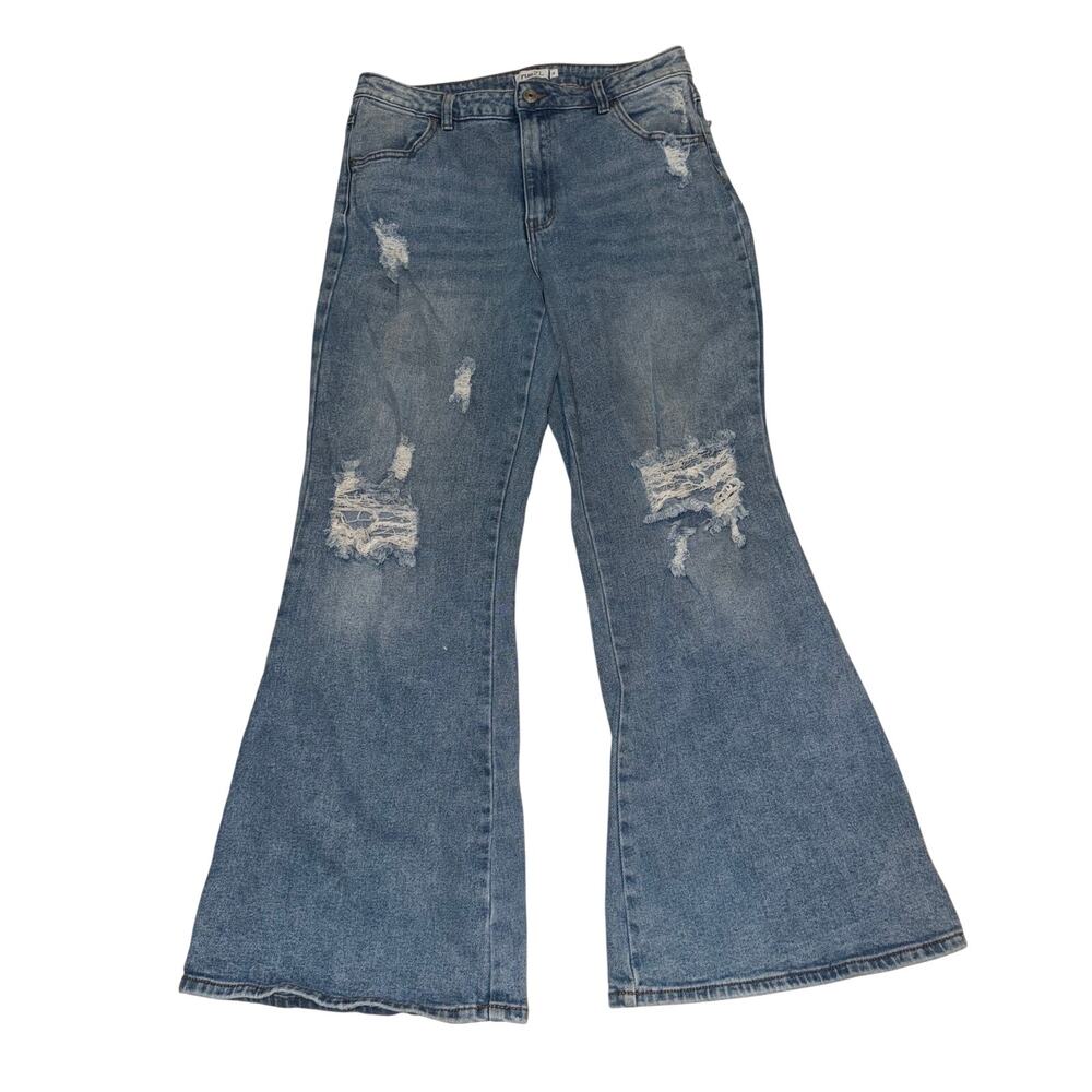 Rue 21 women’s distressed flare jeans